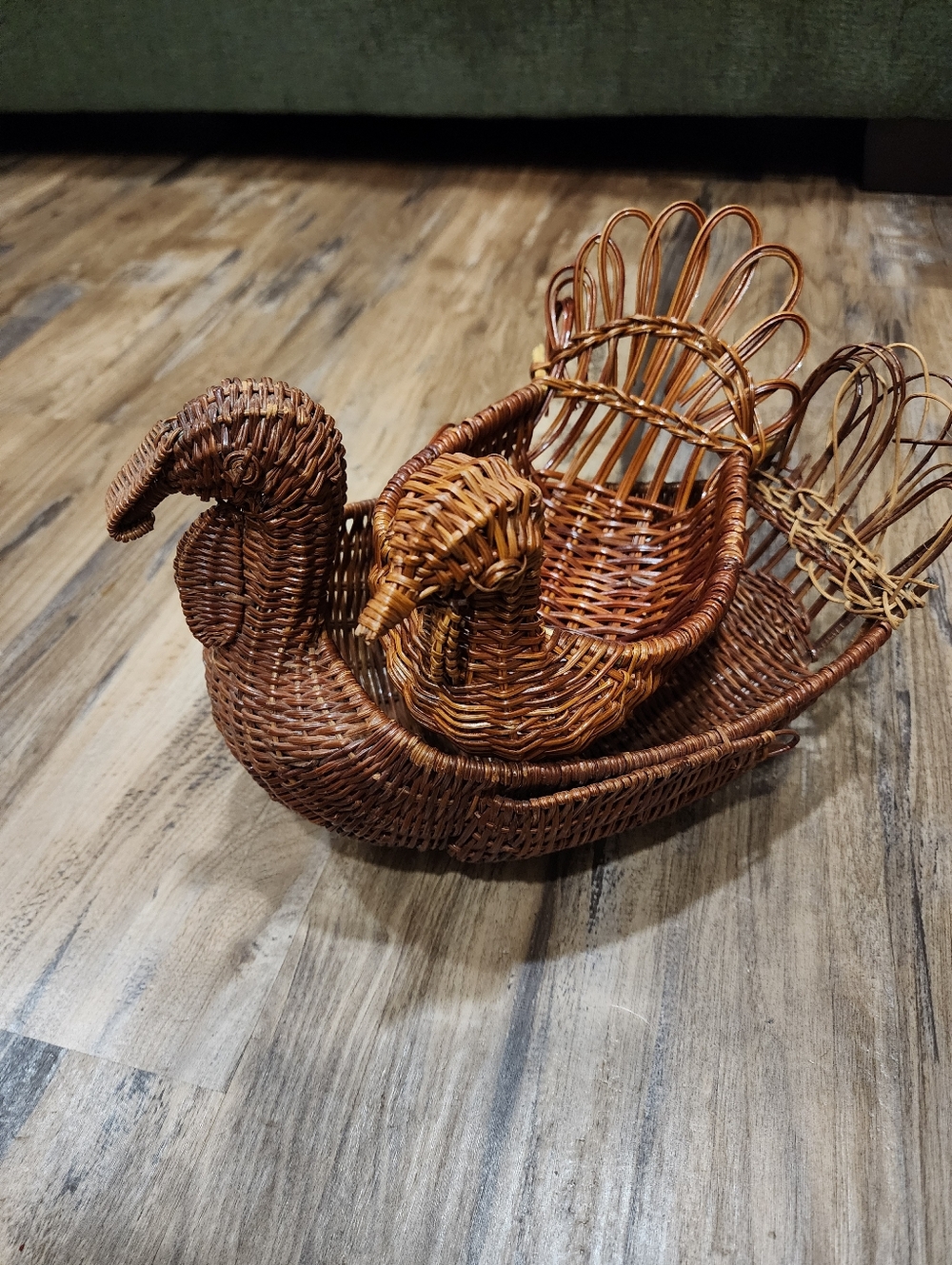 Wicker Turkey Basket Pair - Picture 6 of 7